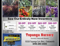 Topanga Nursery, Chatsworth, coupons, direct mail, discounts, marketing, Southern California