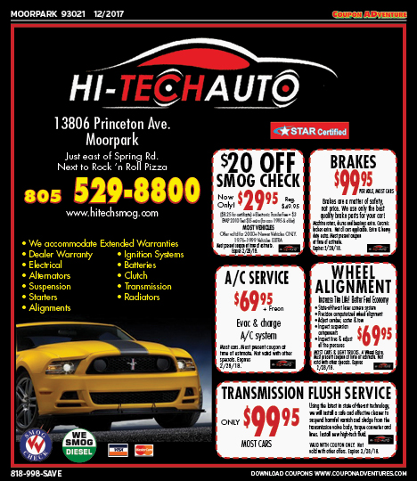 Hi-Tech Auto, Moorpark, coupons, direct mail, discounts, marketing, Southern California