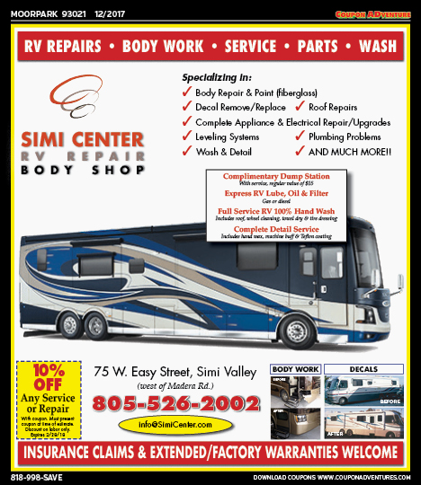 Simi Center RV Repair, Moorpark, coupons, direct mail, discounts, marketing, Southern California