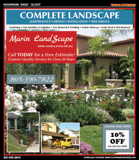 Marin LandScape, Moorpark, coupons, direct mail, discounts, marketing, Southern California