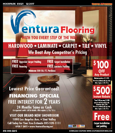 Ventura Flooring, Moorpark, coupons, direct mail, discounts, marketing, Southern California