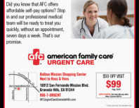 American Family Care Urgent Care, Porter Ranch, coupons, direct mail, discounts, marketing, Southern California