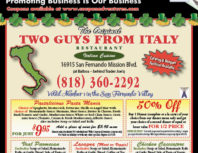 Two Guys from Italy, Granada Hills, coupons, direct mail, discounts, marketing, Southern California