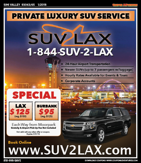 SUV 2 LAX, Simi Valley,, coupons, direct mail, discounts, marketing, Southern California