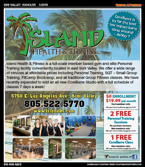 Island Health & Fitness, Simi Valley,, coupons, direct mail, discounts, marketing, Southern California