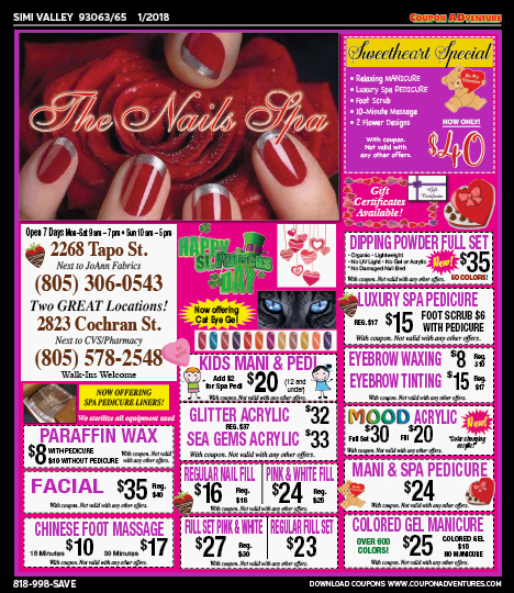 The Nails Spa, Simi Valley,, coupons, direct mail, discounts, marketing, Southern California