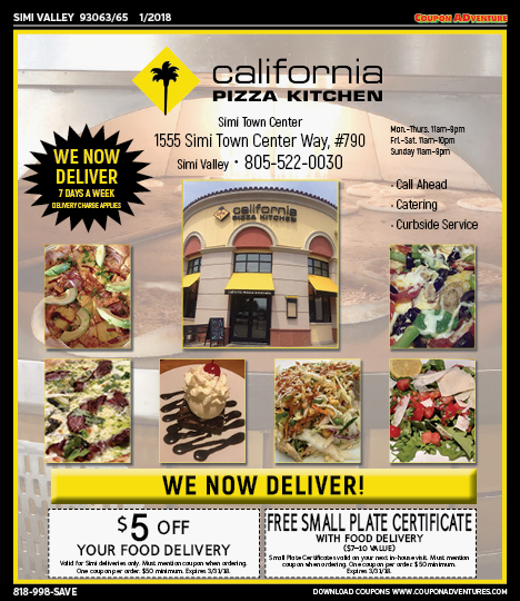 California Pizza Kitchen, Simi Valley,, coupons, direct mail, discounts, marketing, Southern California