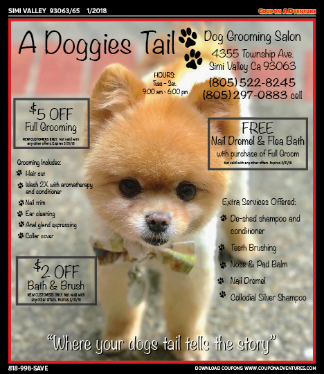 A Doggies Tail, Simi Valley,, coupons, direct mail, discounts, marketing, Southern California