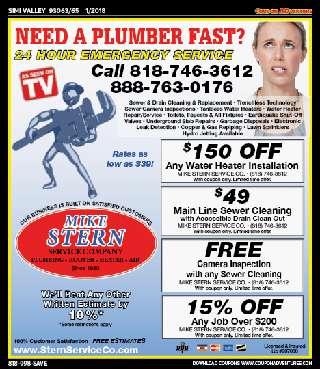 Mike Stern Service Company, Simi Valley,, coupons, direct mail, discounts, marketing, Southern California