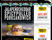 Dickey's Barbecue Pit, Northridge, coupons, direct mail, discounts, marketing, Southern California