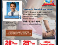 Syamak Yamini DPM, Porter Ranch, coupons, direct mail, discounts, marketing, Southern California