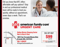 American Family Care Urgent Care, Granada Hills, coupons, direct mail, discounts, marketing, Southern California