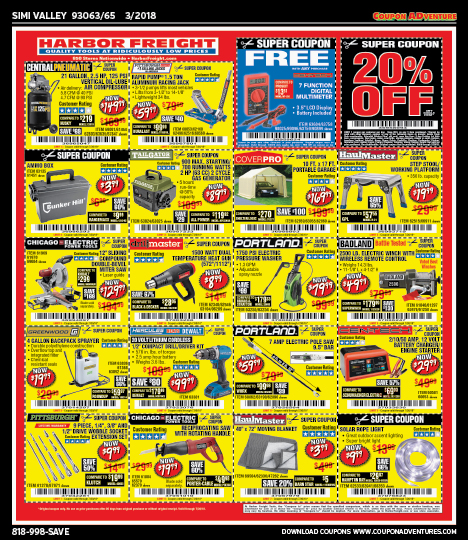 Harbor Freight, Simi Valley, coupons, direct mail, discounts, marketing, Southern California