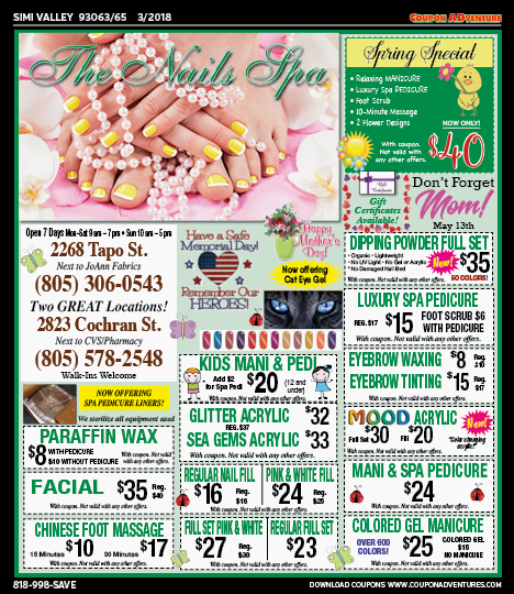 Sv06 The Nails Spa 93063 65 0318 Coupon Adventures 1329