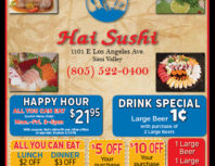 Hai Sushi, Simi Valley, coupons, direct mail, discounts, marketing, Southern California