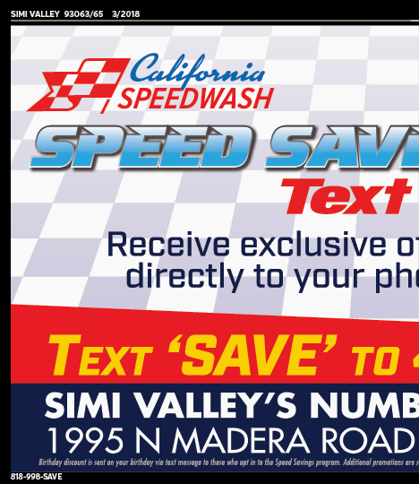 California Speedwash, Simi Valley, coupons, direct mail, discounts, marketing, Southern California