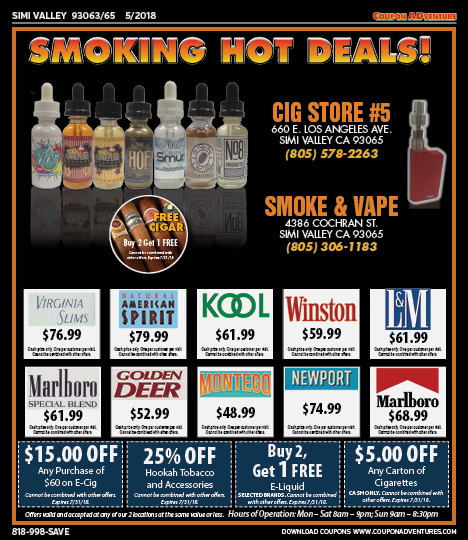 Smoke & Vape, Simi Valley, coupons, direct mail, discounts, marketing, Southern California