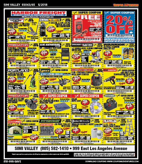 Harbor Freight, Simi Valley, coupons, direct mail, discounts, marketing, Southern California