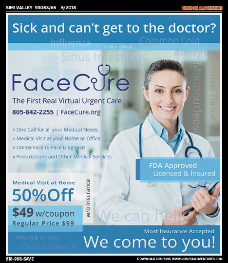 FaceCure, Simi Valley, coupons, direct mail, discounts, marketing, Southern California