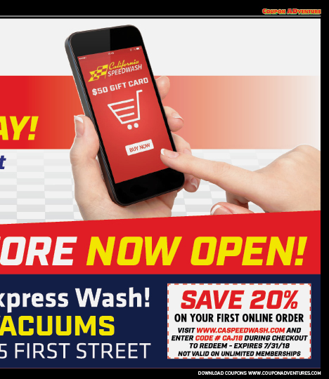 California SpeedWash, Simi Valley, coupons, direct mail, discounts, marketing, Southern California