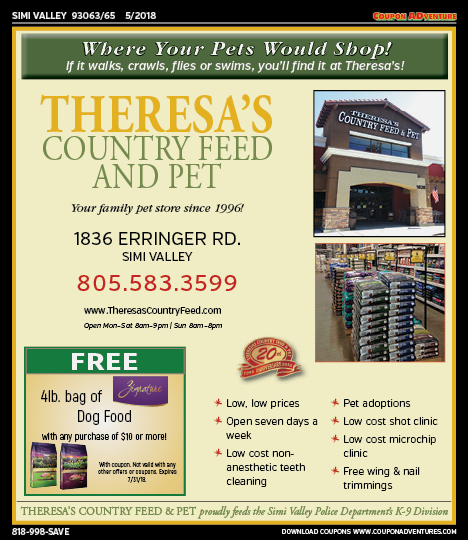 Theresa's Country Feed and Pet, Simi Valley, coupons, direct mail, discounts, marketing, Southern California