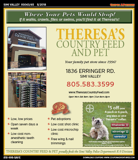 Theresa's Country Feed and Pet, Simi Valley, coupons, direct mail, discounts, marketing, Southern California