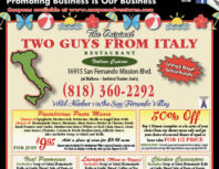 Two Guys from Italy, Granada Hills, coupons, direct mail, discounts, marketing, Southern California