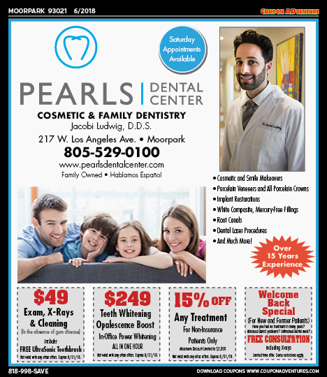 Pearls Dental Center, Moorpark, coupons, direct mail, discounts, marketing, Southern California