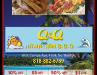 Q&Q Hawiian BBQ, Northridge, coupons, direct mail, discounts, marketing, Southern California