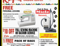 Kingdom Sewing & Vacuum Center, Porter Ranch, coupons, direct mail, discounts, marketing, Southern California