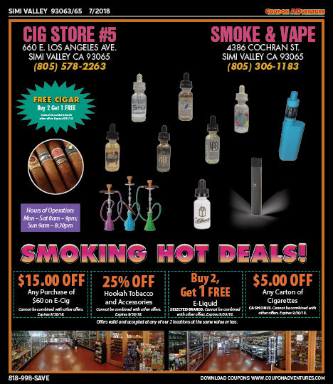 Smoke & Vape, Simi Valley, coupons, direct mail, discounts, marketing, Southern California