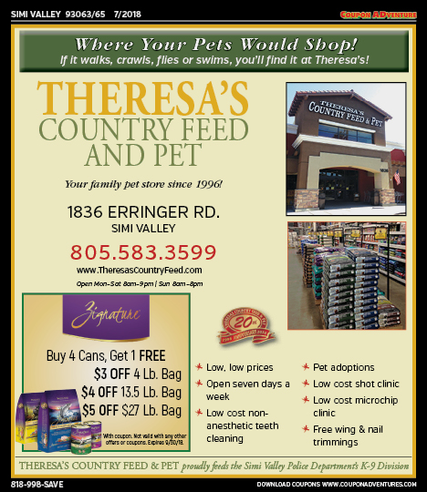 Theresa's Country Feed and Pet, Simi Valley, coupons, direct mail, discounts, marketing, Southern California