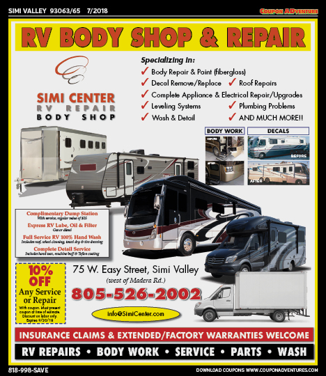 Simi Center RV Repair, Simi Valley, coupons, direct mail, discounts, marketing, Southern California