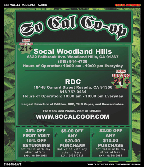 So Cal Co-op, Simi Valley, coupons, direct mail, discounts, marketing, Southern California