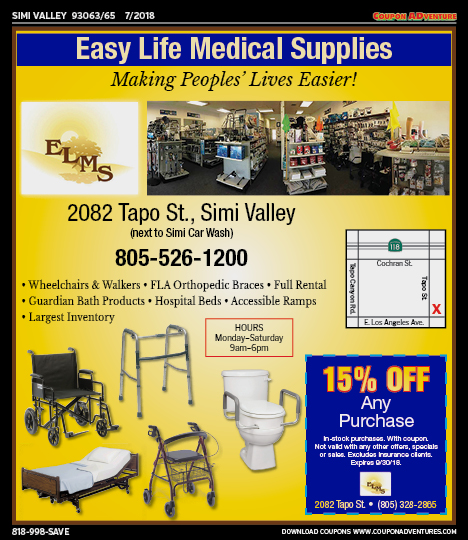 Easy Life Medical Supplies, Simi Valley, coupons, direct mail, discounts, marketing, Southern California