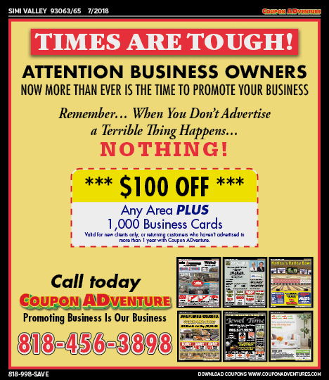 Coupon ADventure, Simi Valley, coupons, direct mail, discounts, marketing, Southern California