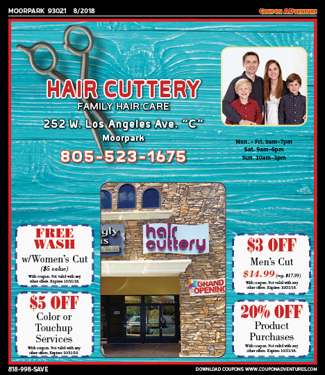 Hair Cuttery, Moorpark, coupons, direct mail, discounts, marketing, Southern California