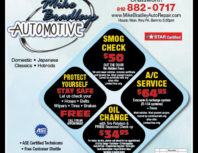 Mike Bradleys Automotive, Northridge, coupons, direct mail, discounts, marketing, Southern California