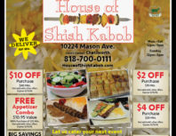 House of Shish Kabob, Chatsworth, coupons, direct mail, discounts, marketing, Southern California