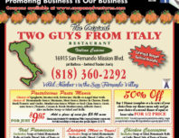 Two Guys from Italy, Granada Hills, coupons, direct mail, discounts, marketing, Southern California