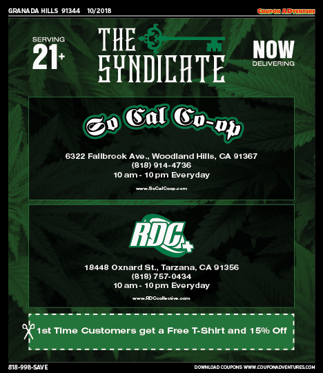 The Syndicate, Granada Hills, coupons, direct mail, discounts, marketing, Southern California