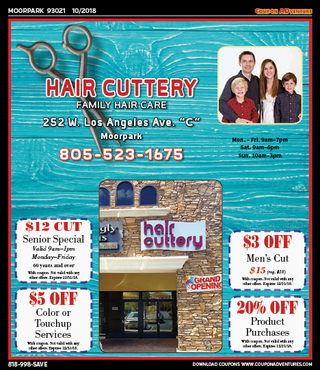 Hair Cuttery, Moorpark, coupons, direct mail, discounts, marketing, Southern California