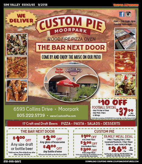 SV07 Custom Pie Moorpark 93063-65 0918 | Coupon ADventures