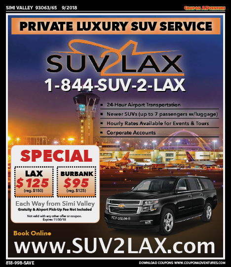 SUV 2 LAX, Simi Valley, coupons, direct mail, discounts, marketing, Southern California