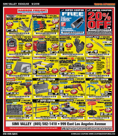 Harbor Freight, Simi Valley, coupons, direct mail, discounts, marketing, Southern California