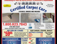 Certified Carpet Care, Simi Valley, coupons, direct mail, discounts, marketing, Southern California