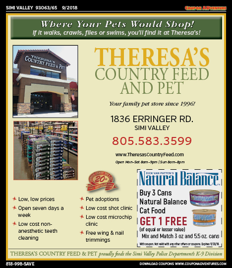 Theresa's Country Feed and Pet, Simi Valley, coupons, direct mail, discounts, marketing, Southern California