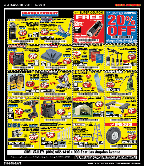 Harbor Freight, Chatsworth, coupons, direct mail, discounts, marketing, Southern California