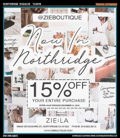 Zie | LA, Northridge, coupons, direct mail, discounts, marketing, Southern California