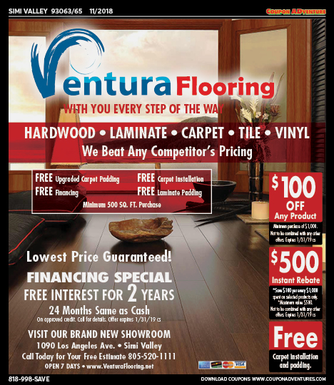 Ventura Flooring, Simi Valley, coupons, direct mail, discounts, marketing, Southern California